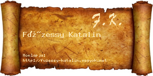 Füzessy Katalin névjegykártya