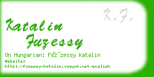 katalin fuzessy business card